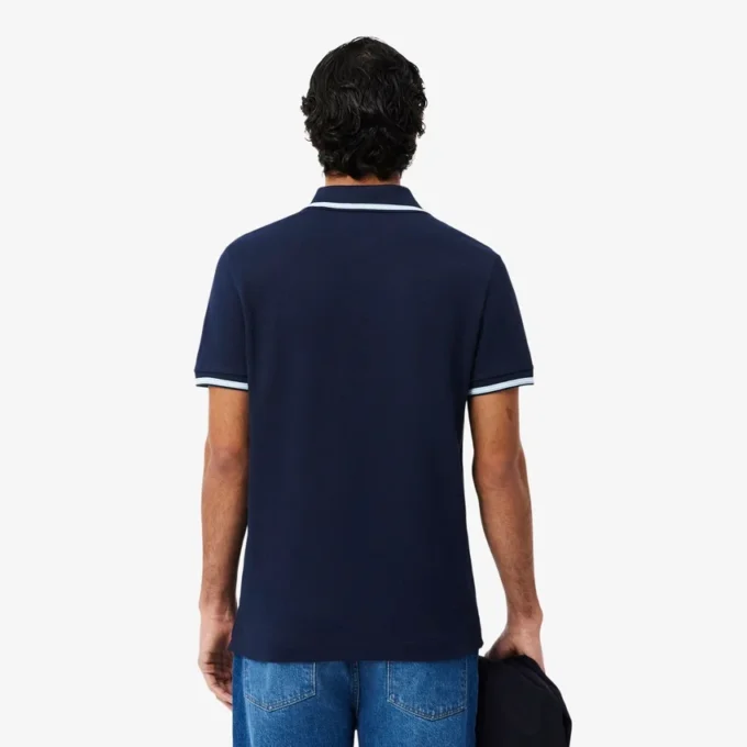 Polo L.12.12 com detalhes decorativos, corte regular, para homem