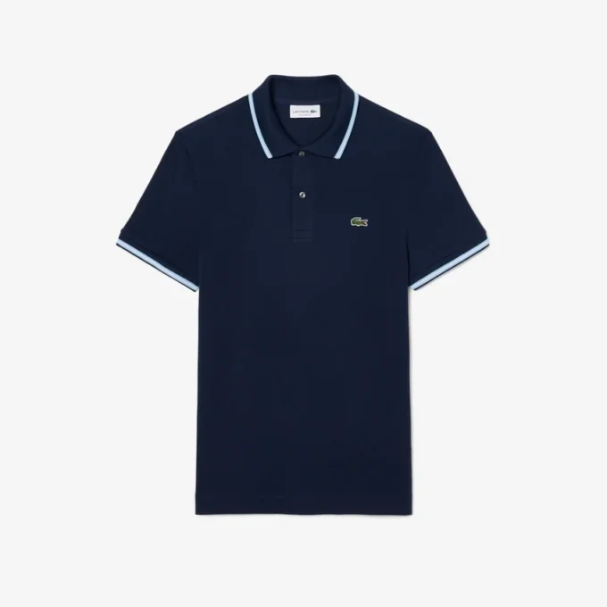 Polo L.12.12 com detalhes decorativos, corte regular, para homem