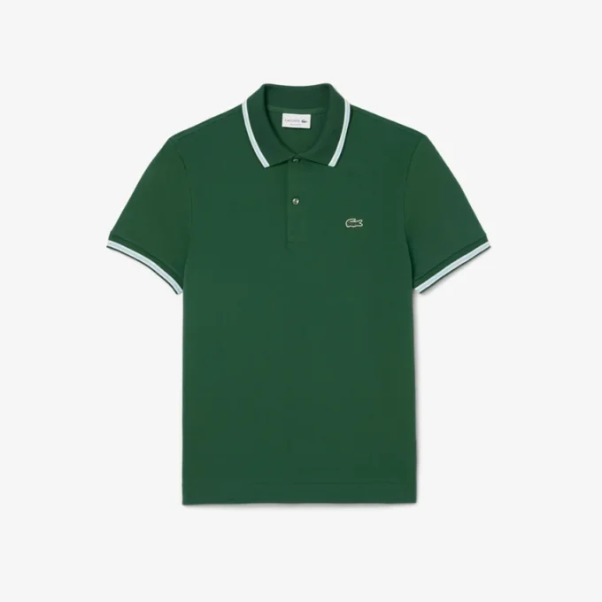 Polo L.12.12 com detalhes decorativos, corte regular, para homem