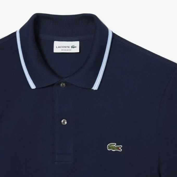 Polo L.12.12 com detalhes decorativos, corte regular, para homem