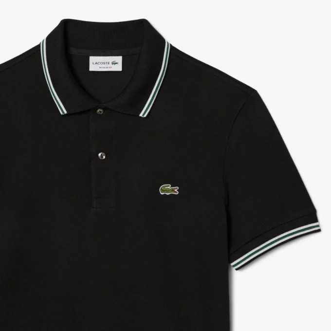 Polo L.12.12 com detalhes decorativos, corte regular, para homem