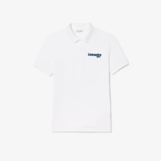 Polo L.12.12 com efeito lavado, corte regular para homem