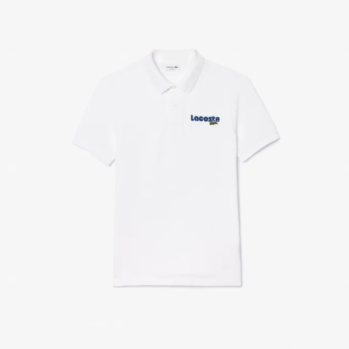 Polo L.12.12 com efeito lavado, corte regular para homem
