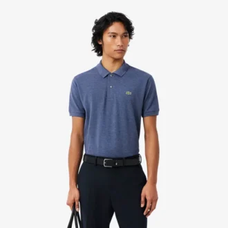 Polo L.12.12 com efeito mesclado, corte clássico para homem