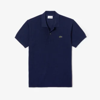 Polo L.12.12 com efeito mesclado, corte clássico para homem