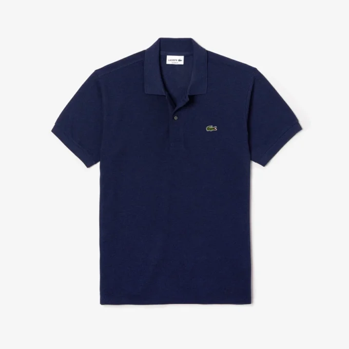 Polo L.12.12 com efeito mesclado, corte clássico para homem
