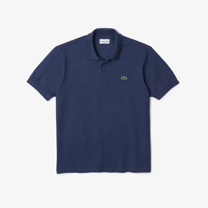 Polo L.12.12 com efeito mesclado, corte clássico para homem