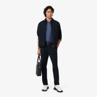 Polo L.12.12 com efeito mesclado, corte clássico para homem
