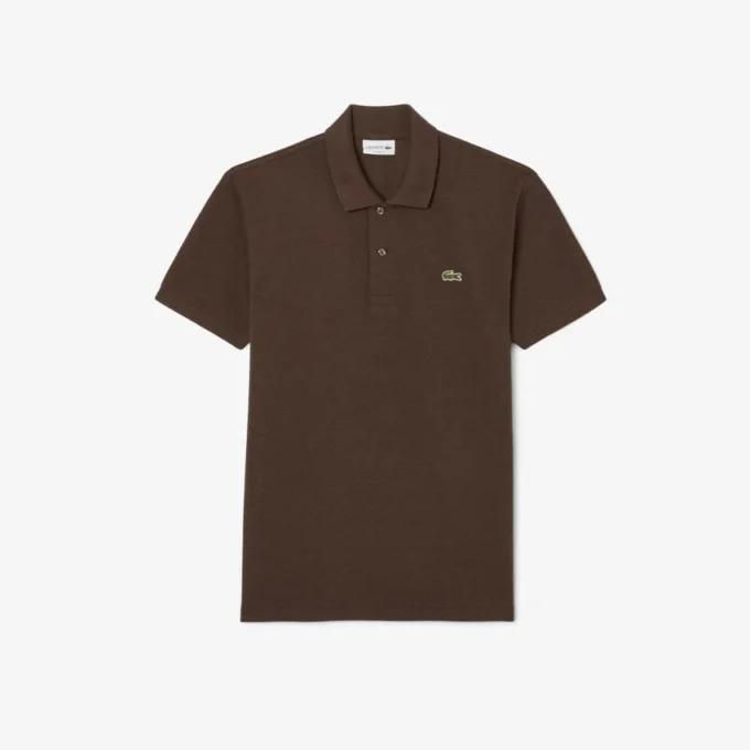 Polo L.12.12 com efeito mesclado, corte clássico para homem