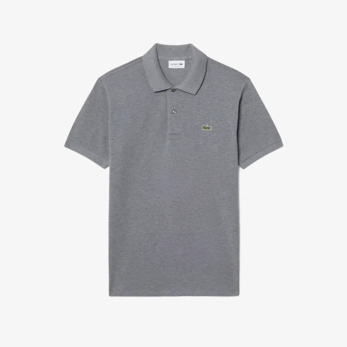 Polo L.12.12 com efeito mesclado, corte clássico para homem