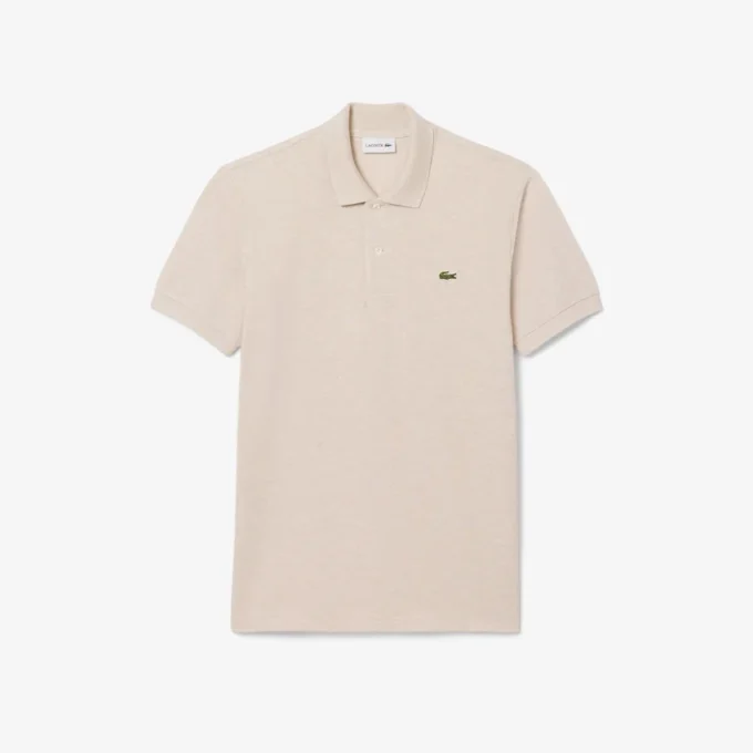 Polo L.12.12 com efeito mesclado, corte clássico para homem
