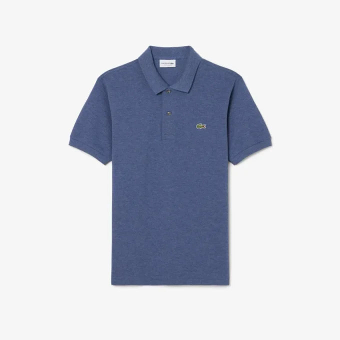 Polo L.12.12 com efeito mesclado, corte clássico para homem