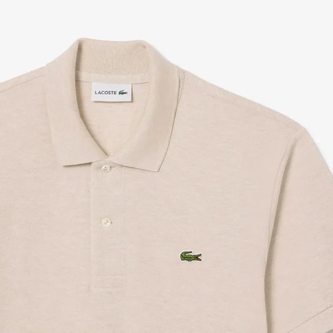 Polo L.12.12 com efeito mesclado, corte clássico para homem