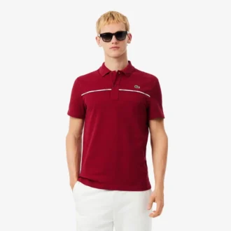 Polo L.12.12 com logótipo e corte regular para homem