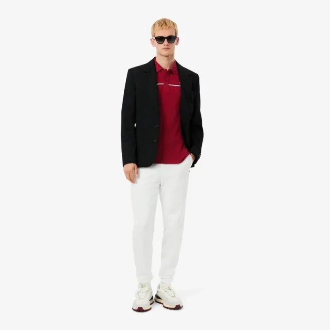 Polo L.12.12 com logótipo e corte regular para homem