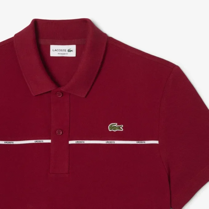 Polo L.12.12 com logótipo e corte regular para homem