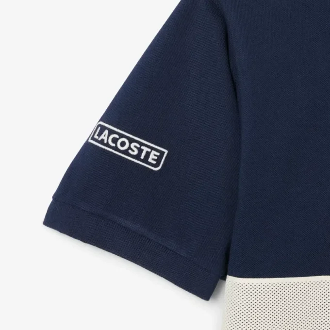 Polo L.12.12 de corte clássico com riscas arrojadas para homem