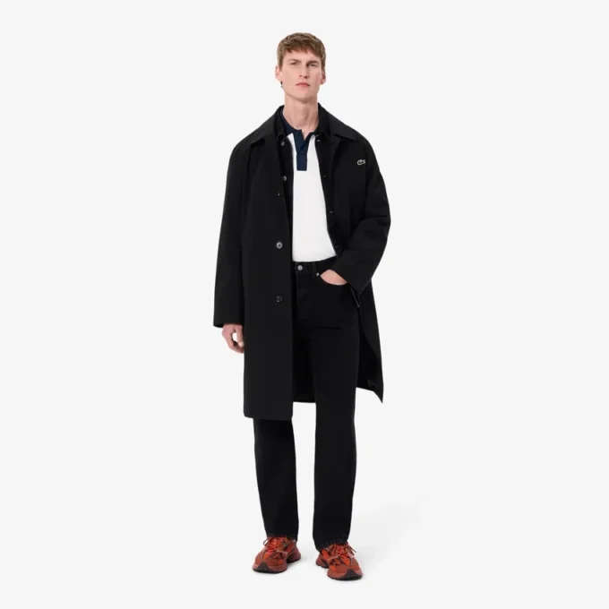 Polo L.12.12 de corte clássico para homem com gola contrastante