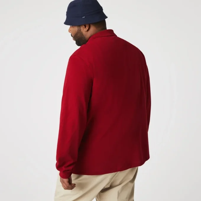 Polo L.12.12 de manga comprida com corte clássico para homem