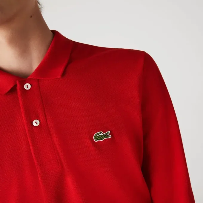 Polo L.12.12 de manga comprida com corte clássico para homem