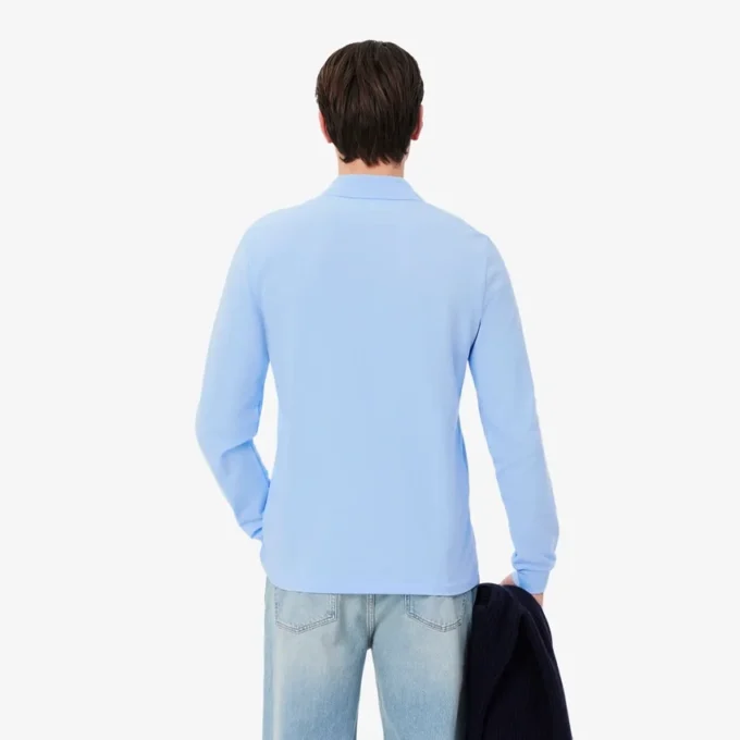 Polo L.12.12 de manga comprida com corte clássico para homem