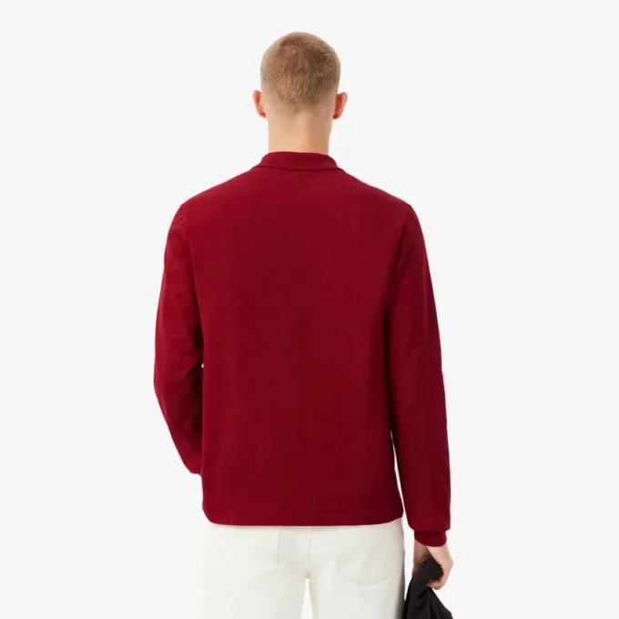 Polo L.12.12 de manga comprida com corte clássico para homem