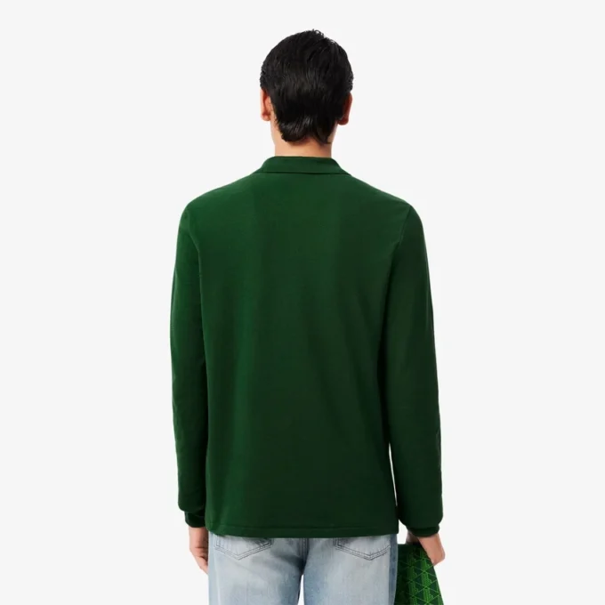 Polo L.12.12 de manga comprida com corte clássico para homem