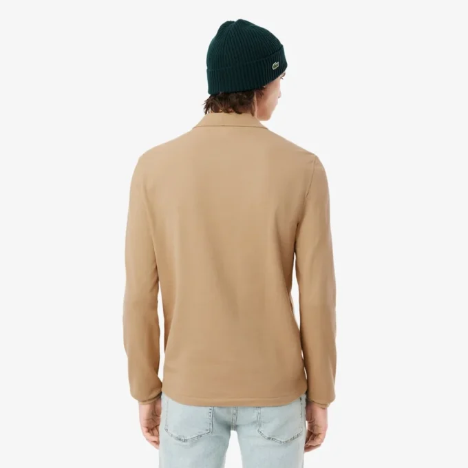 Polo L.12.12 de manga comprida com corte clássico para homem