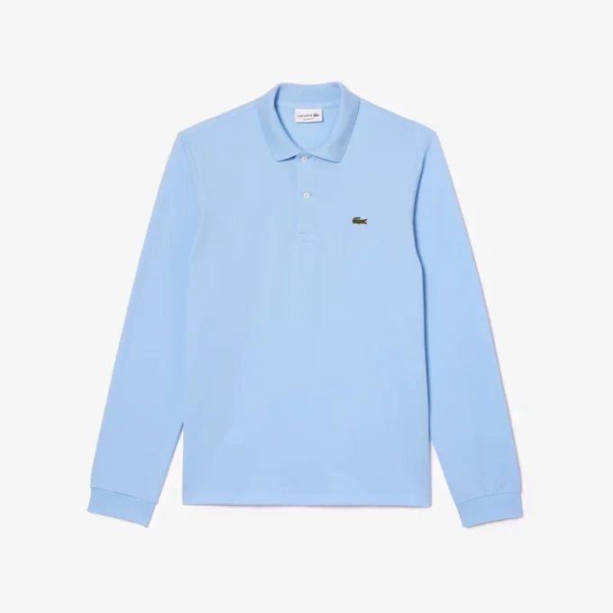 Polo L.12.12 de manga comprida com corte clássico para homem