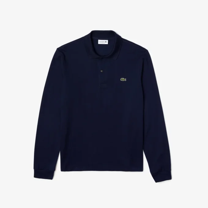 Polo L.12.12 de manga comprida com corte clássico para homem