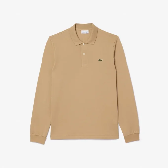 Polo L.12.12 de manga comprida com corte clássico para homem