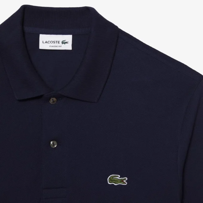 Polo L.12.12 de manga comprida com corte clássico para homem