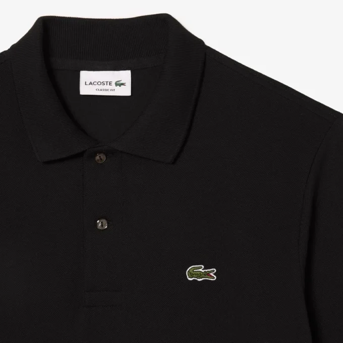 Polo L.12.12 de manga comprida com corte clássico para homem