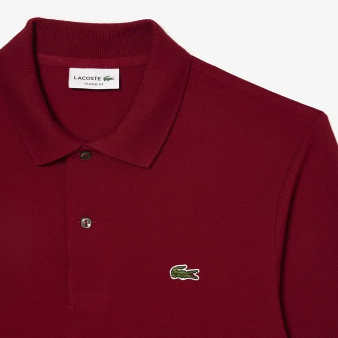 Polo L.12.12 de manga comprida com corte clássico para homem