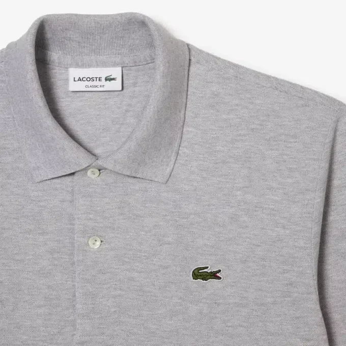 Polo L.12.12 de manga comprida com corte clássico para homem