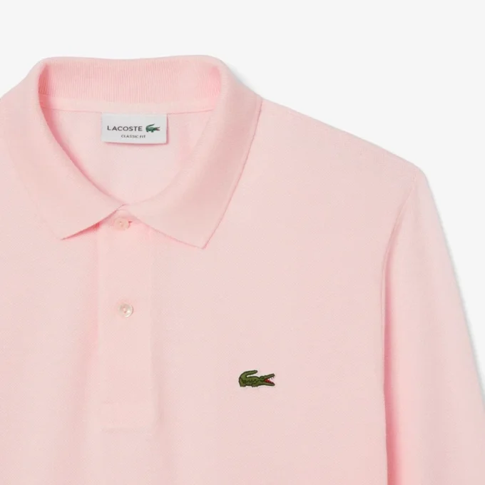 Polo L.12.12 de manga comprida com corte clássico para homem