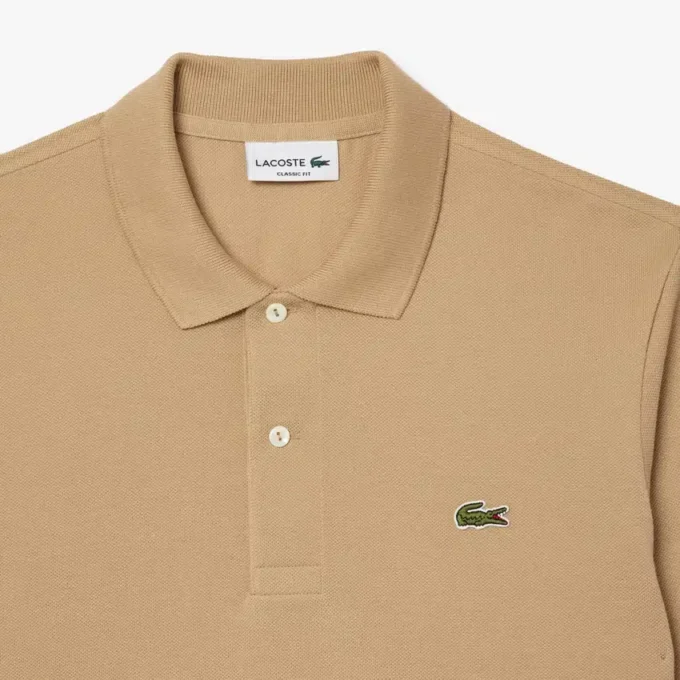 Polo L.12.12 de manga comprida com corte clássico para homem