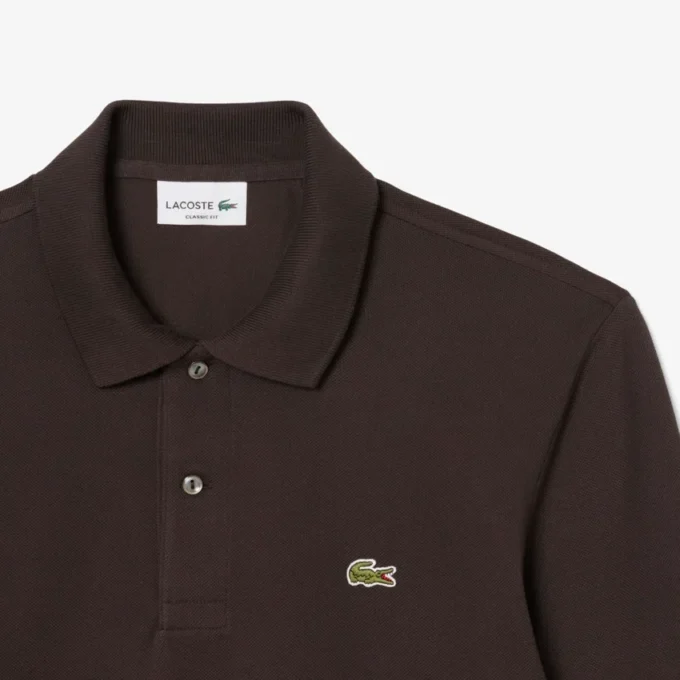 Polo L.12.12 de manga comprida com corte clássico para homem