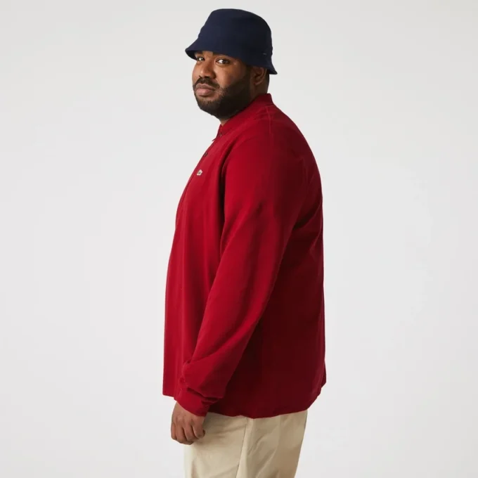 Polo L.12.12 de manga comprida com corte clássico para homem