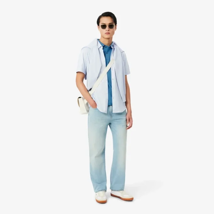 Polo L.12.12 Light Piqua de corte clássico para homem