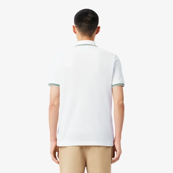 Polo L.12.12 para homem, corte regular com detalhes