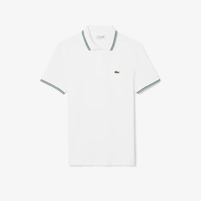 Polo L.12.12 para homem, corte regular com detalhes