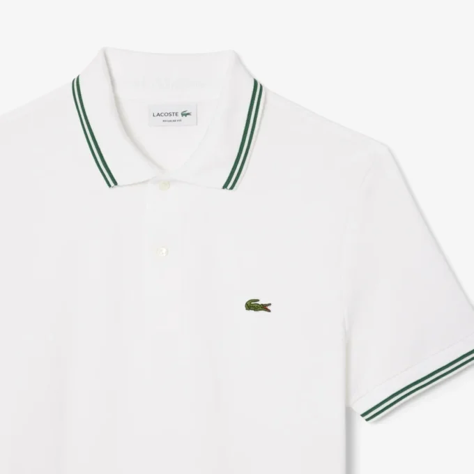 Polo L.12.12 para homem, corte regular com detalhes