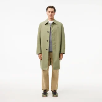 Polo L.12.12 às riscas em malha Petit Piqué de corte clássico para homem