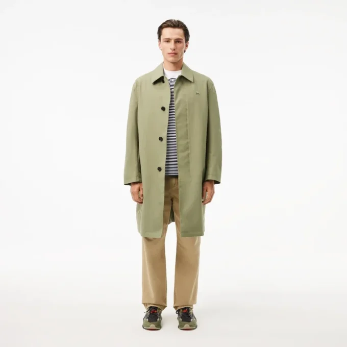 Polo L.12.12 às riscas em malha Petit Piqué de corte clássico para homem