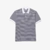 Polo L.12.12 às riscas em malha Petit Piqué de corte clássico para homem