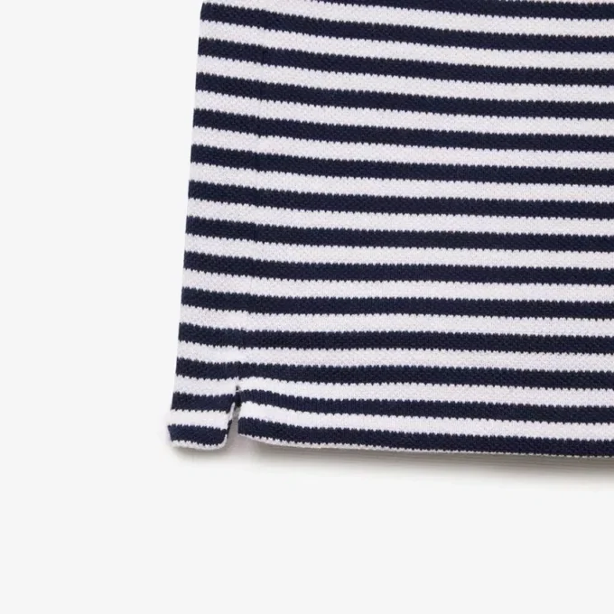 Polo L.12.12 às riscas em malha Petit Piqué de corte clássico para homem