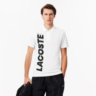 Polo Lacoste Movement com estampado, corte regular, para homem