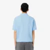 Polo masculino de corte largo em piqué pesado
