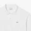 Polo masculino de corte largo em piqué pesado